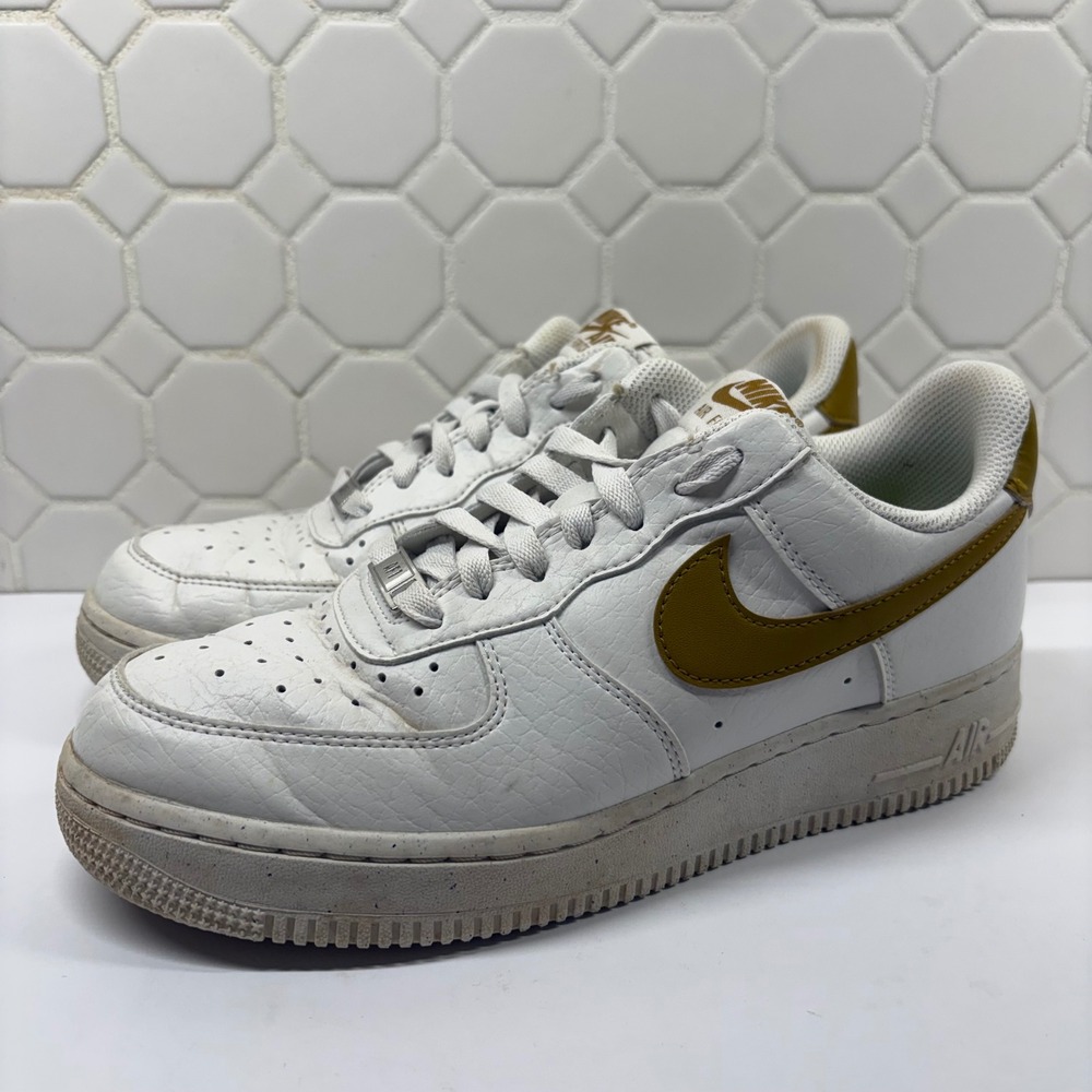 Nike Air Force 1 Sneakers Womens 8 White Bronze DV3808-101 Low Top